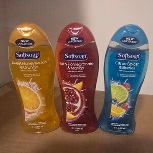 Softsoap Sweet Honeysuckle Orange Body Wash Juicy Pomegranate Mango Citrus